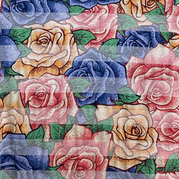 LuLaRoe Women IRMA Top Small Tunic All Over Rose Print High Low Multicolor EUC - Picture 3 of 12